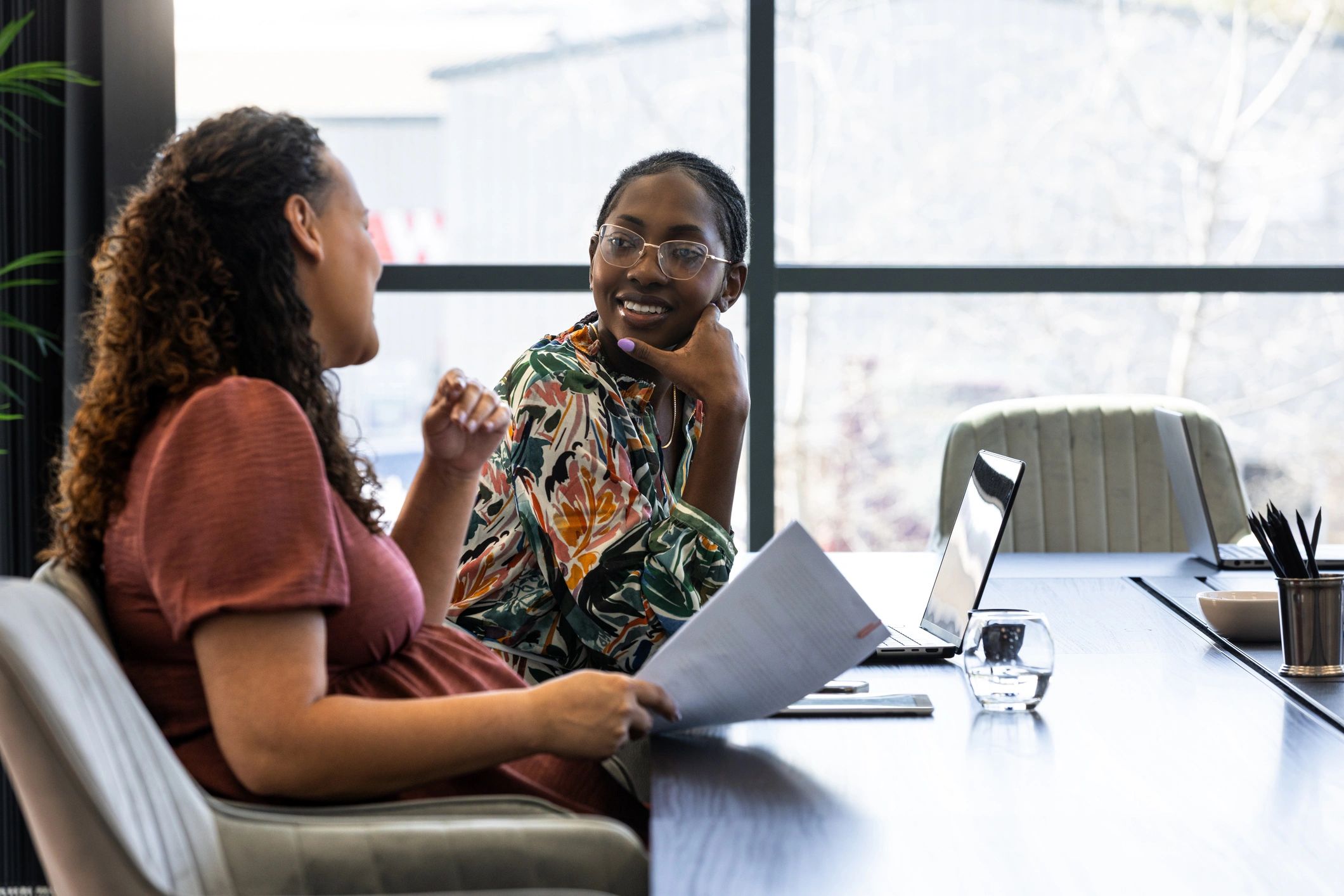Business consultation in a professional conference room